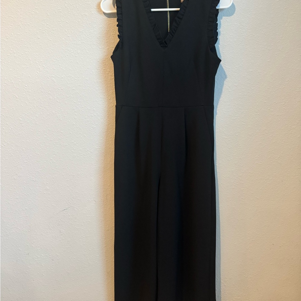 Calvin Klein Black Ruffle Detail Jumpsuit